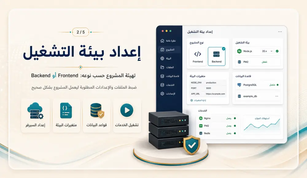 تشغيل أو نشر مشروع ويب Frontend أو Backend
