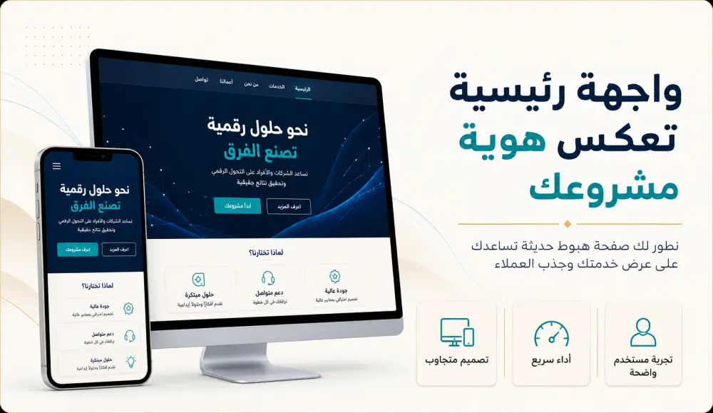 تطوير صفحة هبوط احترافية باستخدام React و Tailwind CSS