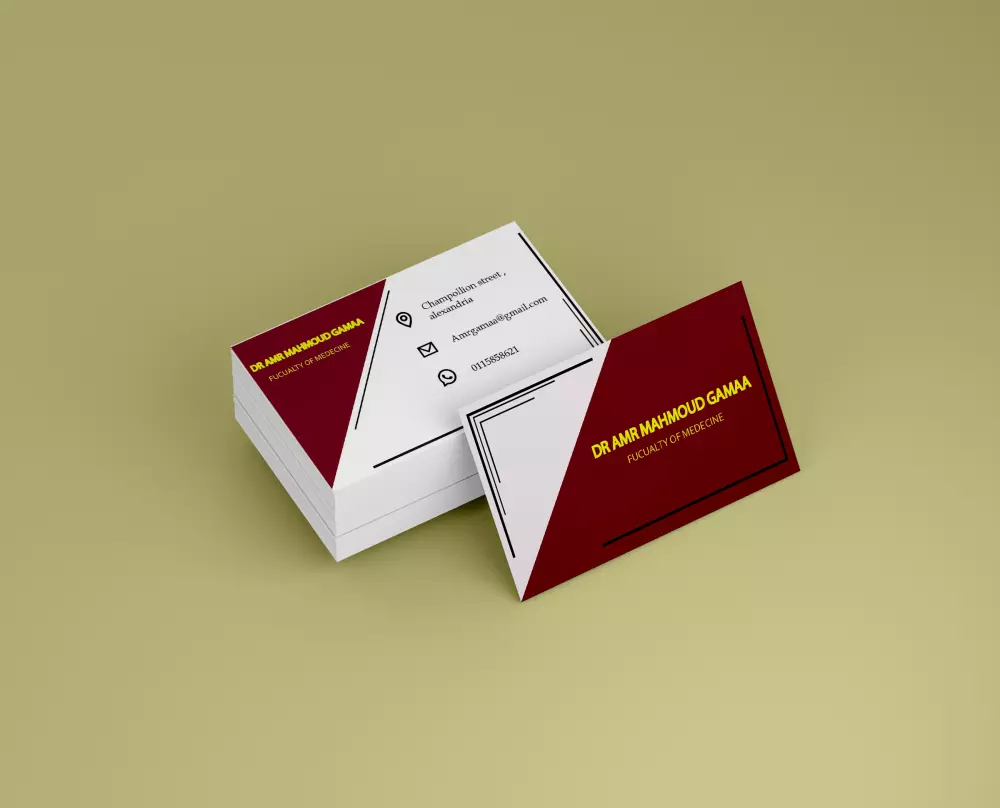 تصميم بطاقة أعمال - بزنس كارد - ( Business card )