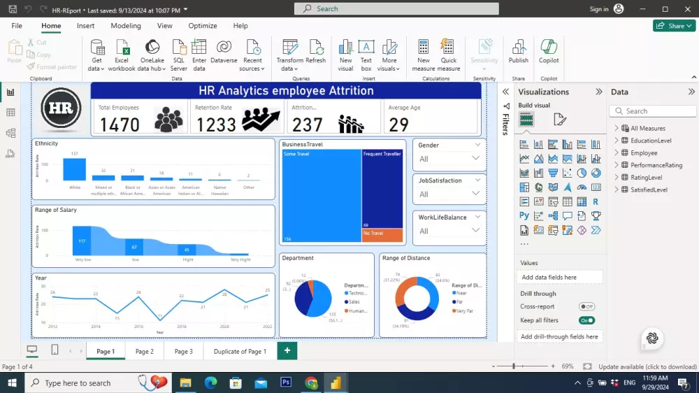 تصميم داش بورد تفاعلية باستخدام power bi, Excel, Tableau