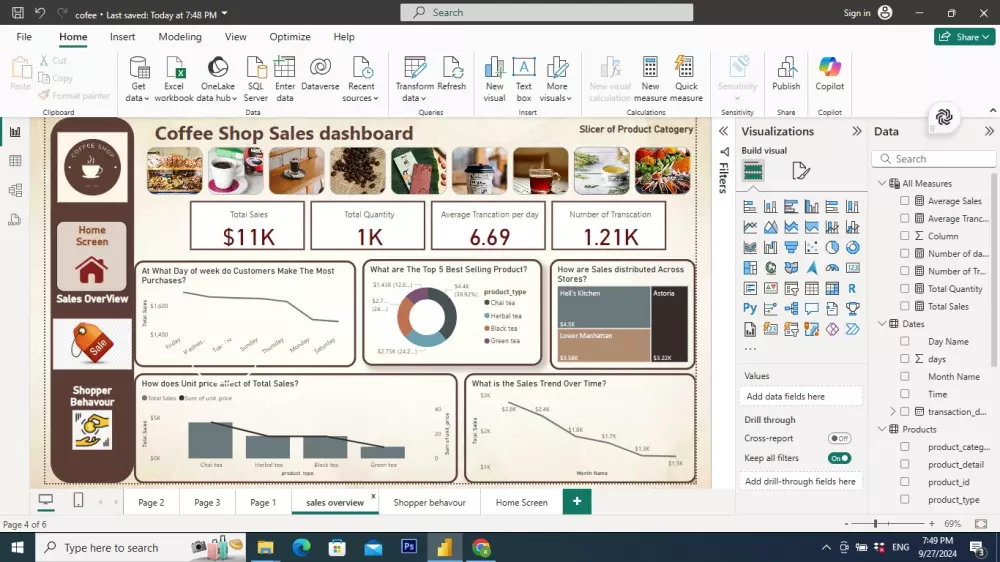 تصميم داش بورد تفاعلية باستخدام power bi, Excel, Tableau