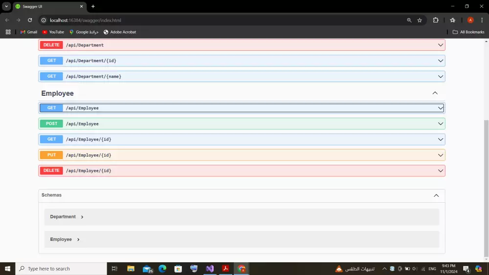 إنشاء RESTful APIs باستخدام Asp .Net Core