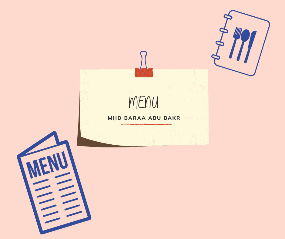تصميم مينو / قائمة طعام لمطعمك