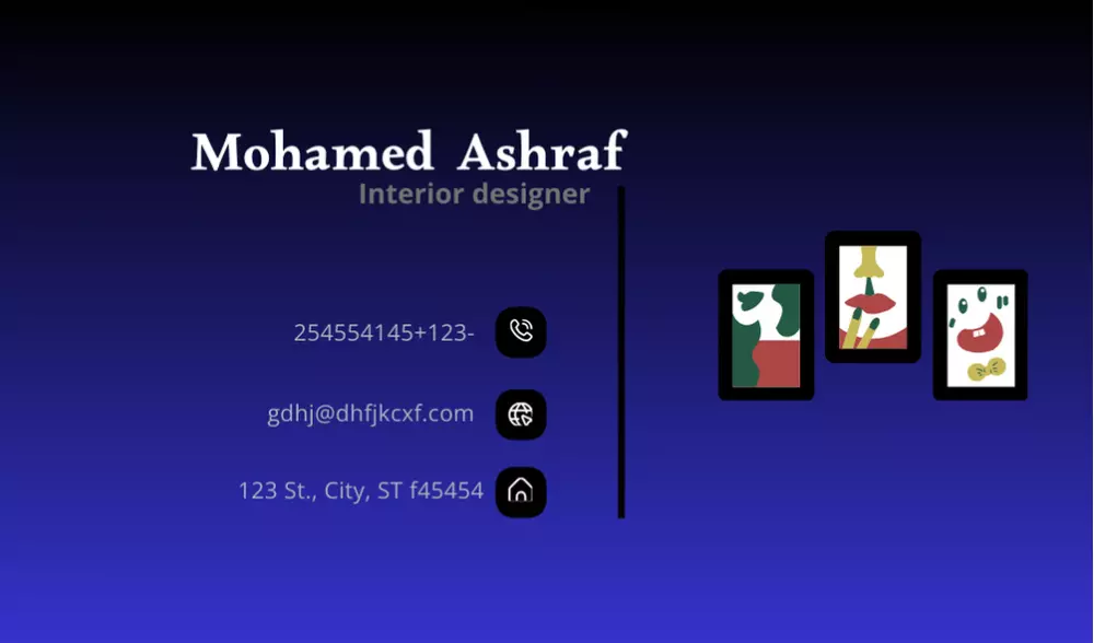 تصميم وانشاء بزنس كارد
