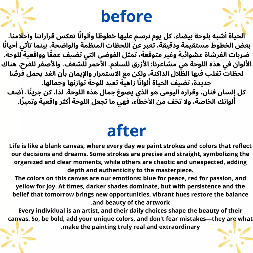 ترجمة من الإنجليزية إلى العربية والعكس