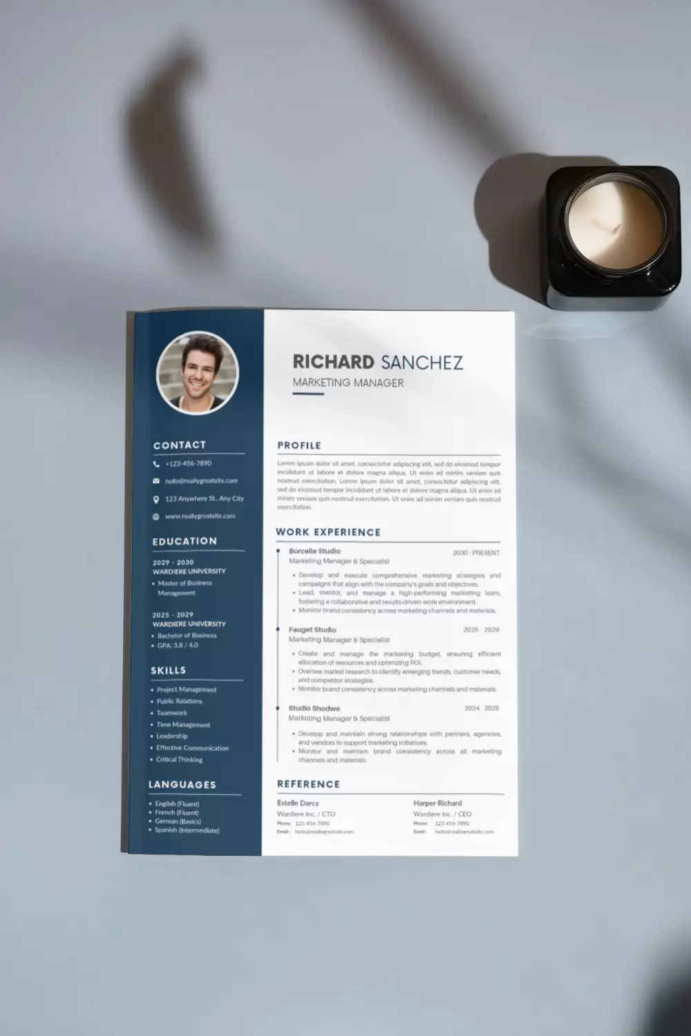 تصميم سيرة ذاتية