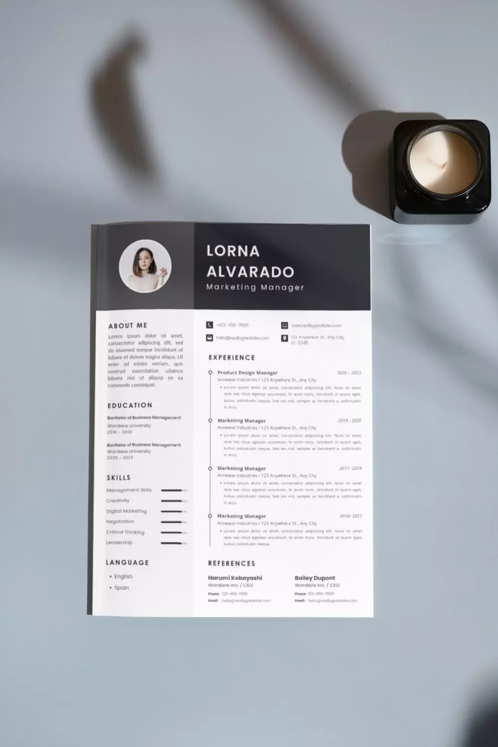 تصميم سيرة ذاتية