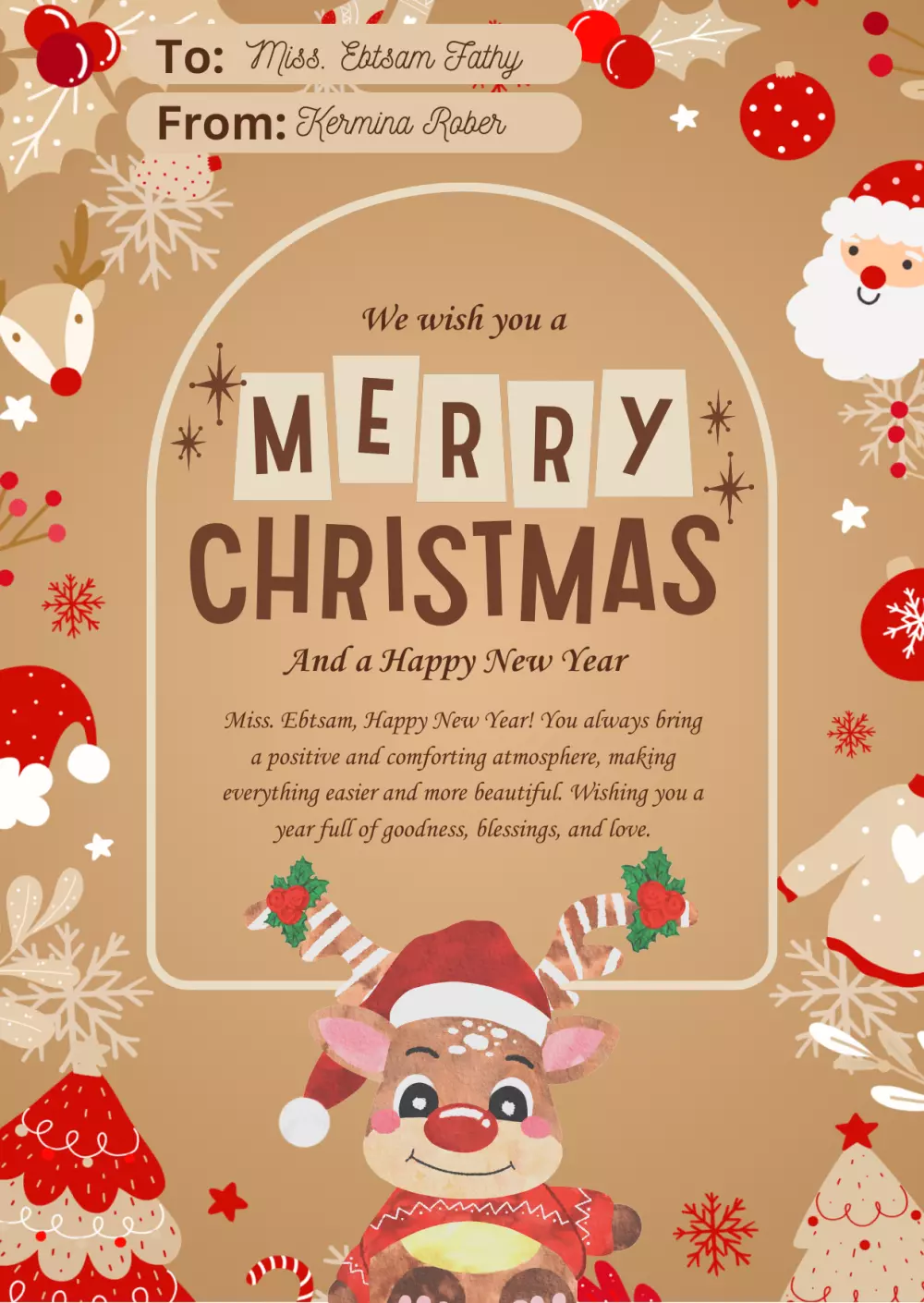 صمّم و اكتب كروت تهنئة مميزة لأي مناسبة - الكريسماس، السنة الجديدة، وأي مناسبة خاصة!