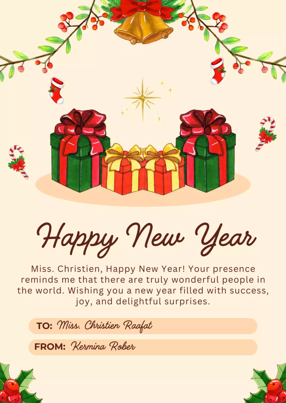 صمّم و اكتب كروت تهنئة مميزة لأي مناسبة - الكريسماس، السنة الجديدة، وأي مناسبة خاصة!