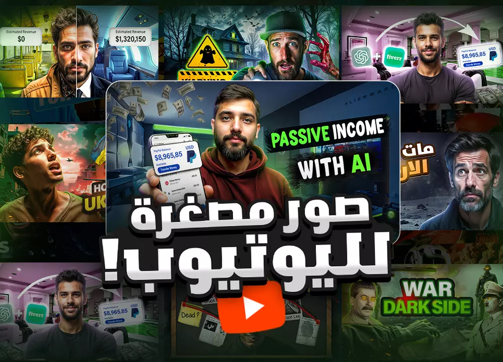 تصميم صور مصغرة لليوتيوب | YOUTUBE THUMBNAIL