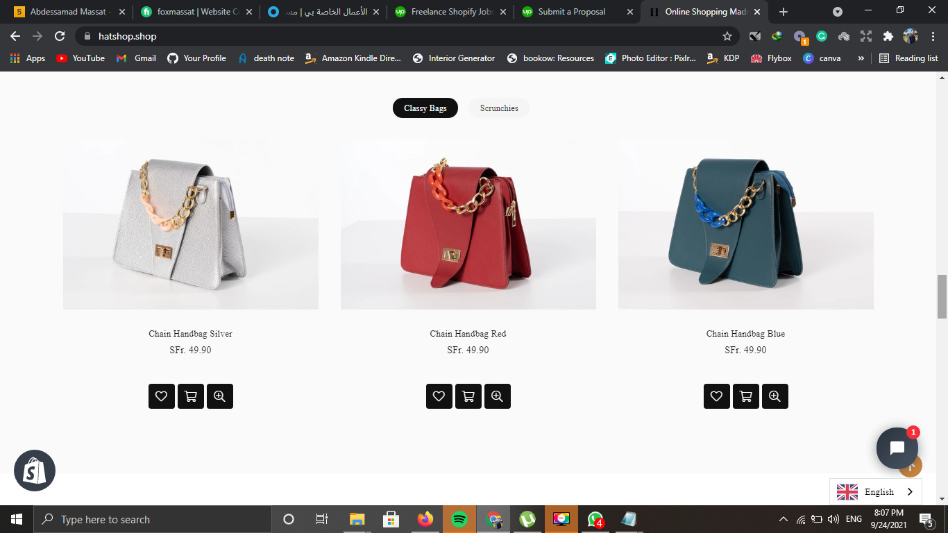 موقع تجارة إلكترونية شوبيفاي إحترافي