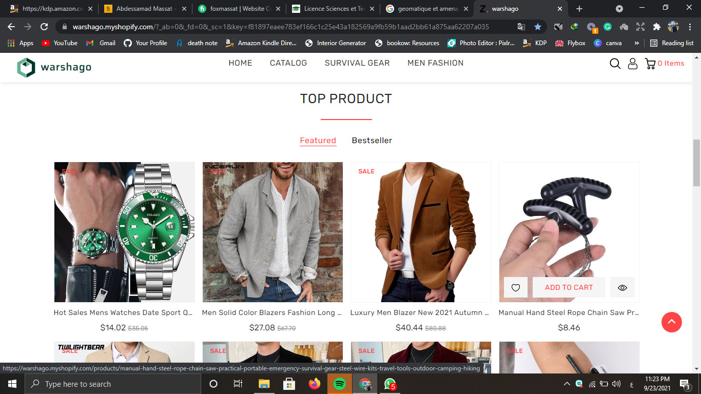 فحص و تحليل متجرك على شوبيفاي