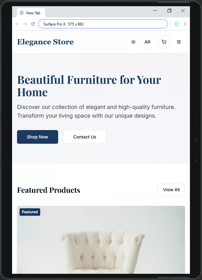 تصميم صفحة هبوط احترافية مكوّنة من 5 أقسام