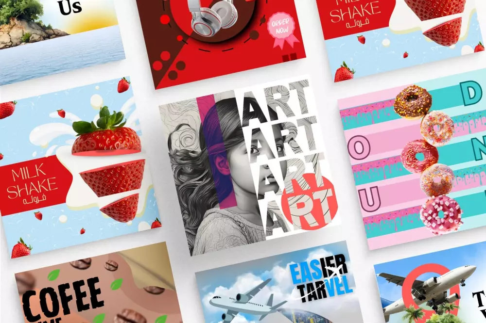 تصميم اعلانات و بوسترات سوشيال ميديا