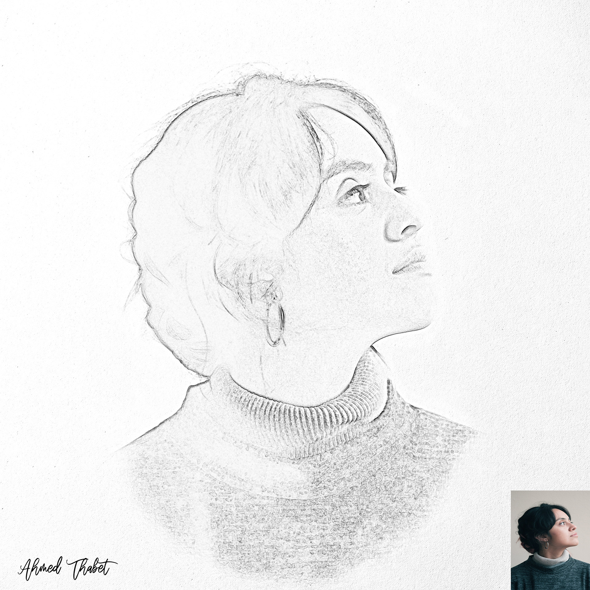 تحويل الصور العادية"البورتريه" الى صور بورتريه مرسومة بالرصاص