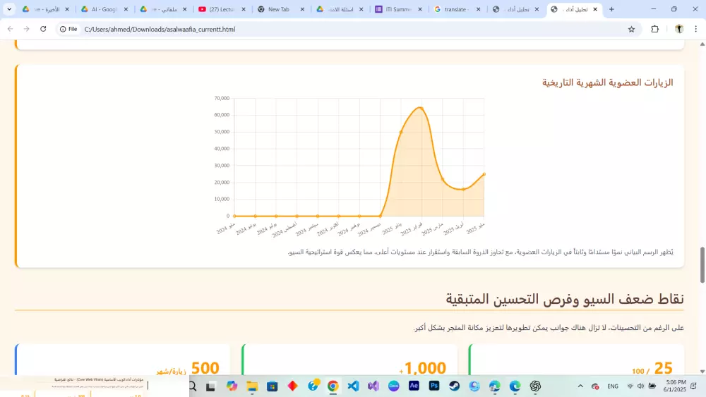 تقرير شامل لموقعك أو متجرك الإلكتروني + تحليل السيو واكتشاف الأخطاء