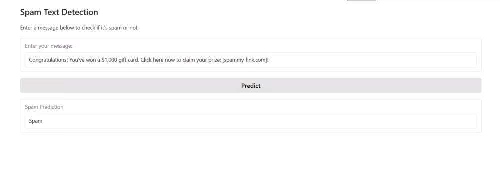 واجهة للمستخدم (user interface) لسهولة التعامل مع المودل التعلم الالى