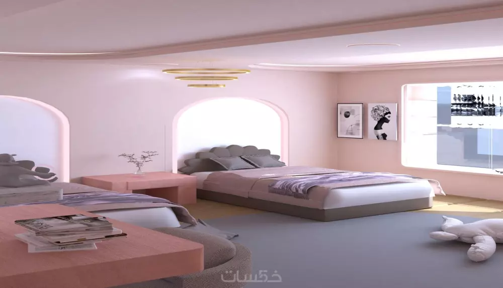 تصميم داخلي للغرف بدقة واهتمام بالتفاصيل