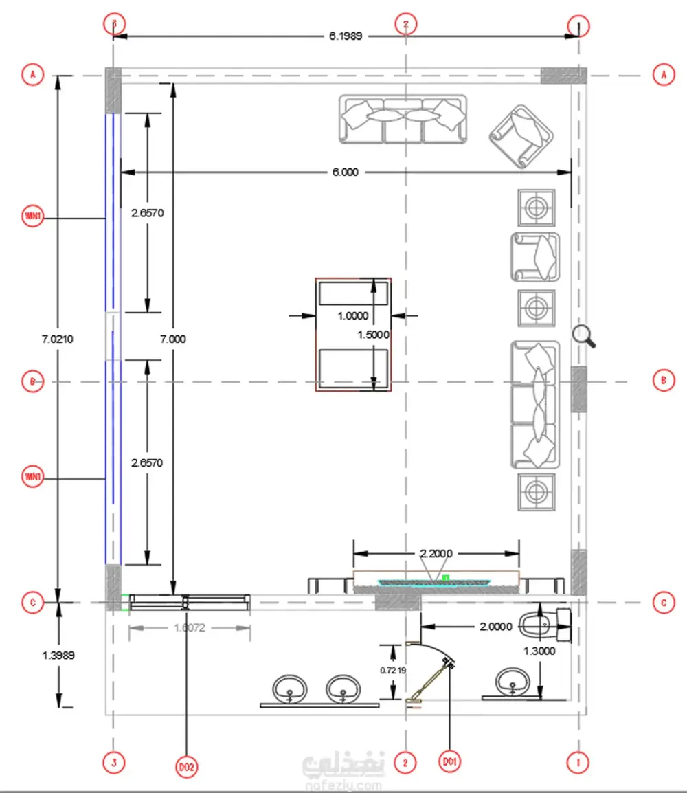 رسم المخططات المعمارية باستخدام AutoCAD