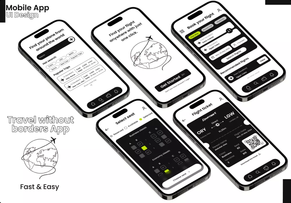 تصميم تطبيقات الهاتف و المواقع UI/UX Design