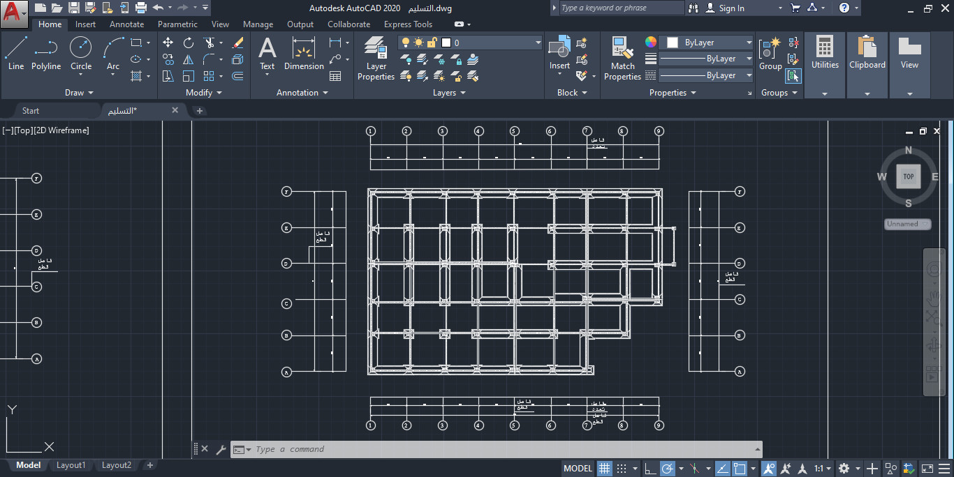 نقل ورسم كافة المخططات المعمارية على برنامج autocad