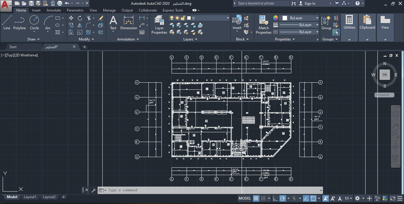 نقل ورسم كافة المخططات المعمارية على برنامج autocad