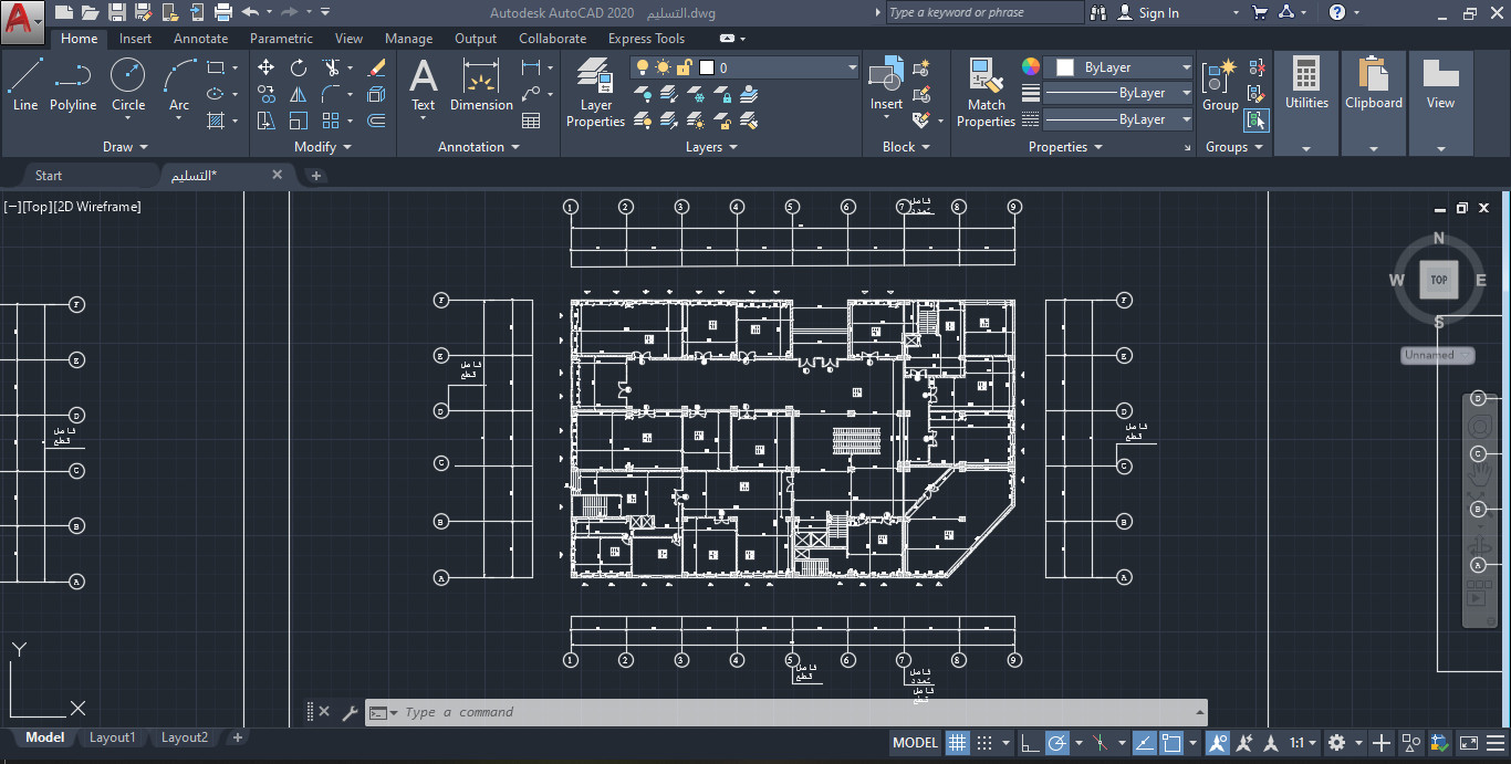 نقل ورسم كافة المخططات المعمارية على برنامج autocad