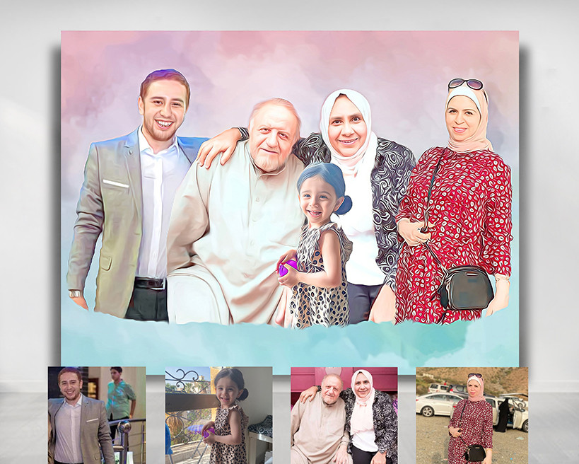 رسم ودمج صورتك مع شخص لا تمتلك صور معه