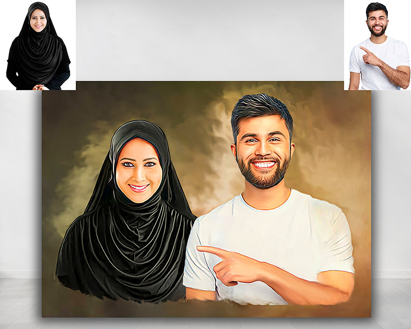 رسم ودمج صورتك مع شخص لا تمتلك صور معه