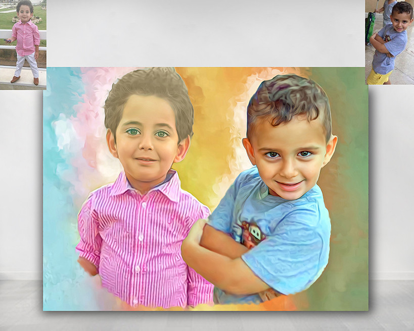 رسم ودمج صورتك مع شخص لا تمتلك صور معه