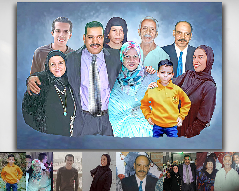 رسم ودمج صورتك مع شخص لا تمتلك صور معه