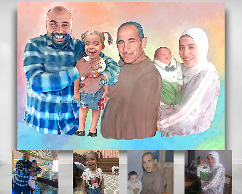 رسم ودمج صورتك مع شخص لا تمتلك صور معه