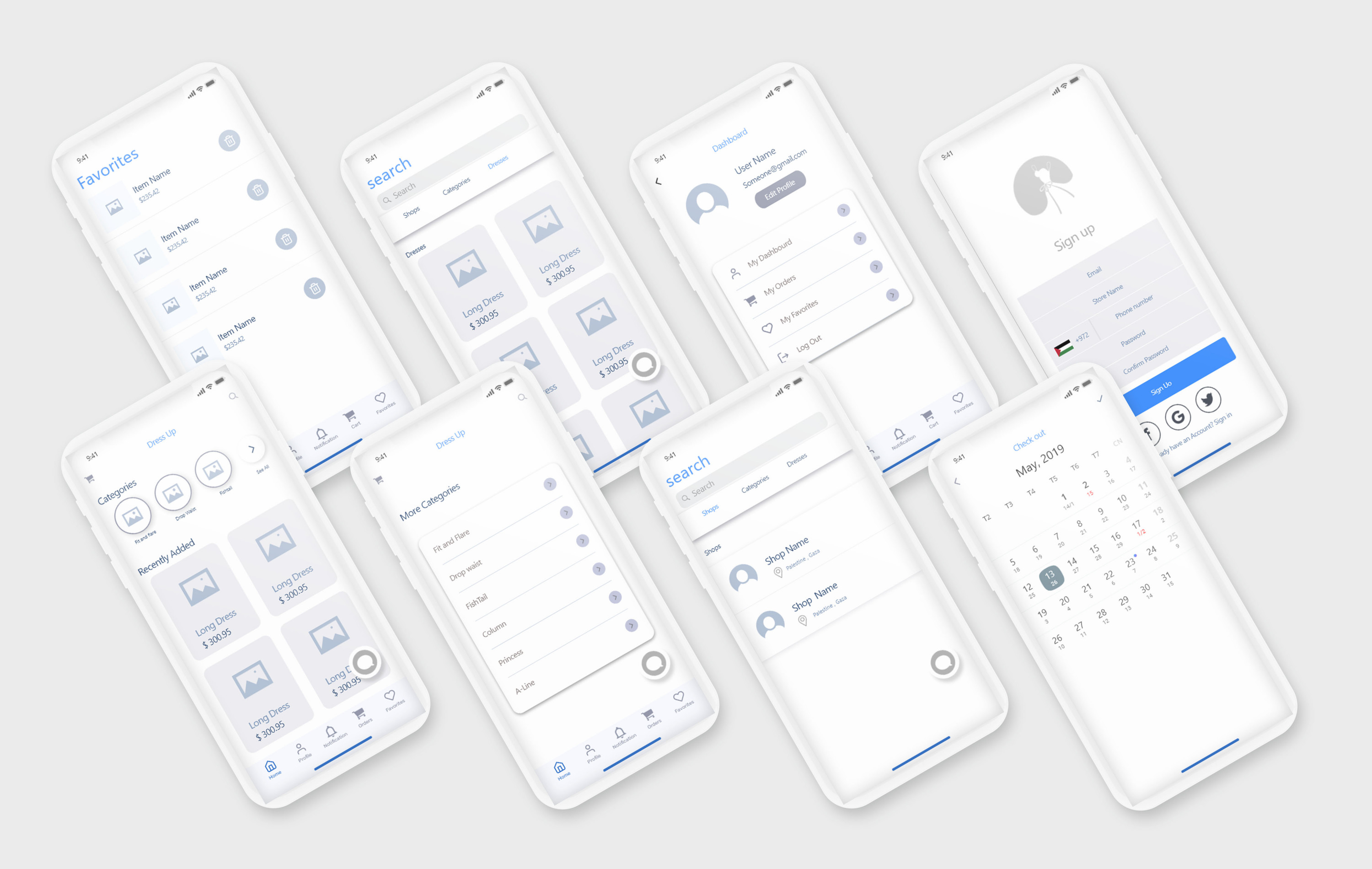 تصميم واجهات المستخدم , اندويد . أيفون UI/UX Design