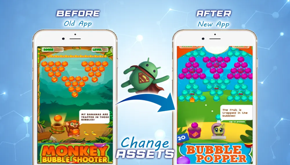 تعديل تطبيق أندرويد Re-skin حسب الطلب