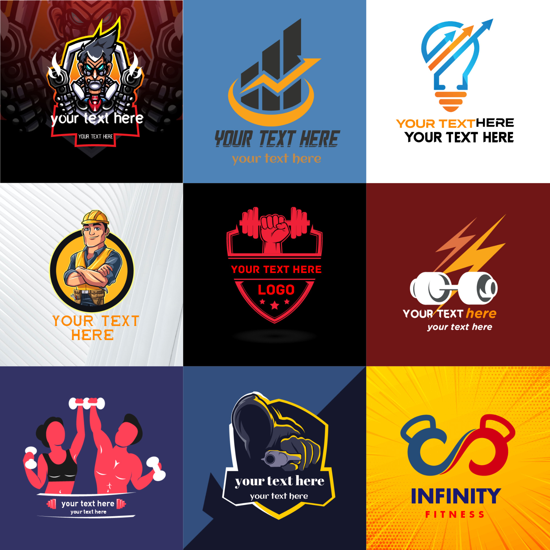 تصميم شعار (Logo)  نماذج عديدة احترافية