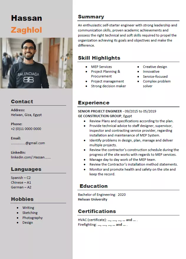 كتابة وتصميم سيرة ذاتية احترافية CV