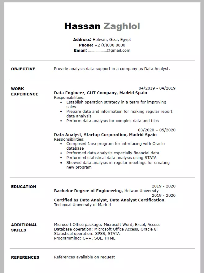 كتابة وتصميم سيرة ذاتية احترافية CV