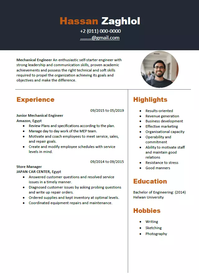 كتابة وتصميم سيرة ذاتية احترافية CV