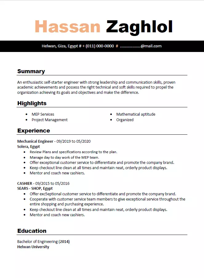 كتابة وتصميم سيرة ذاتية احترافية CV