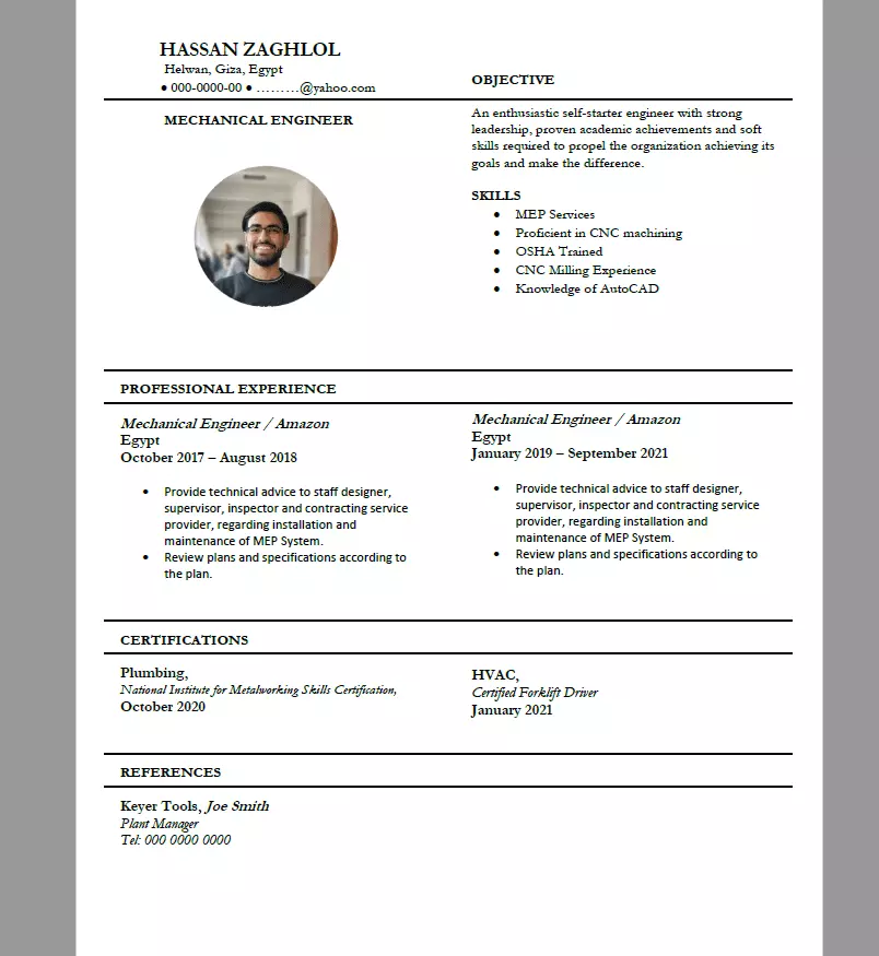 كتابة وتصميم سيرة ذاتية احترافية CV