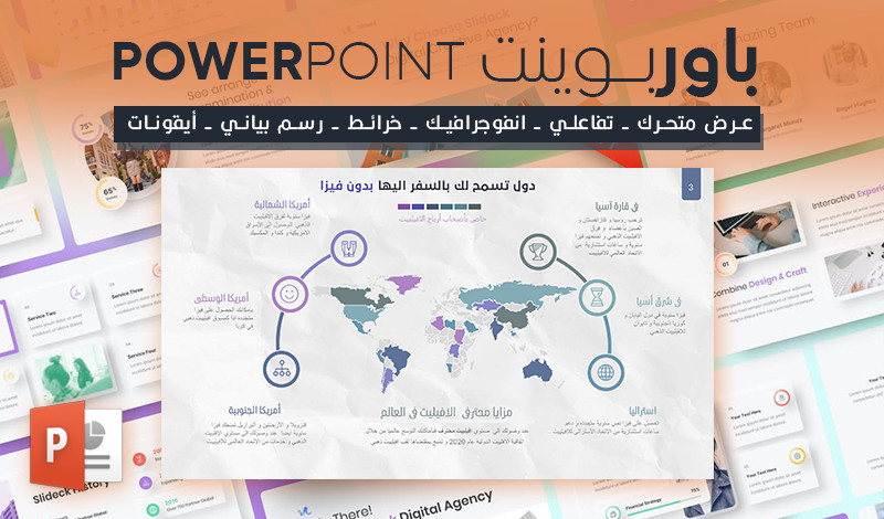 تصميم ملف باور بوينت متحرك لشركتك لعملك  Powerpoint