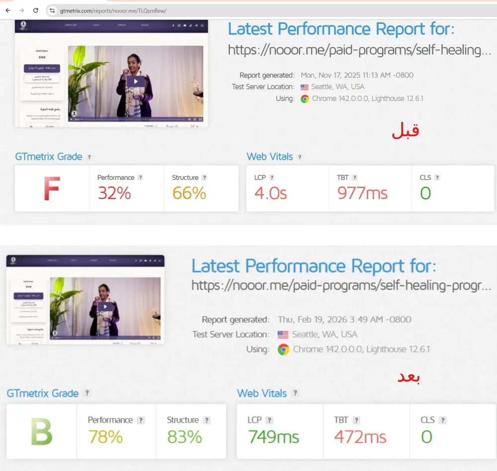تحسين سرعة وأداء موقعك WordPress أو PHP (تحميل سريع 1–3 ثواني)