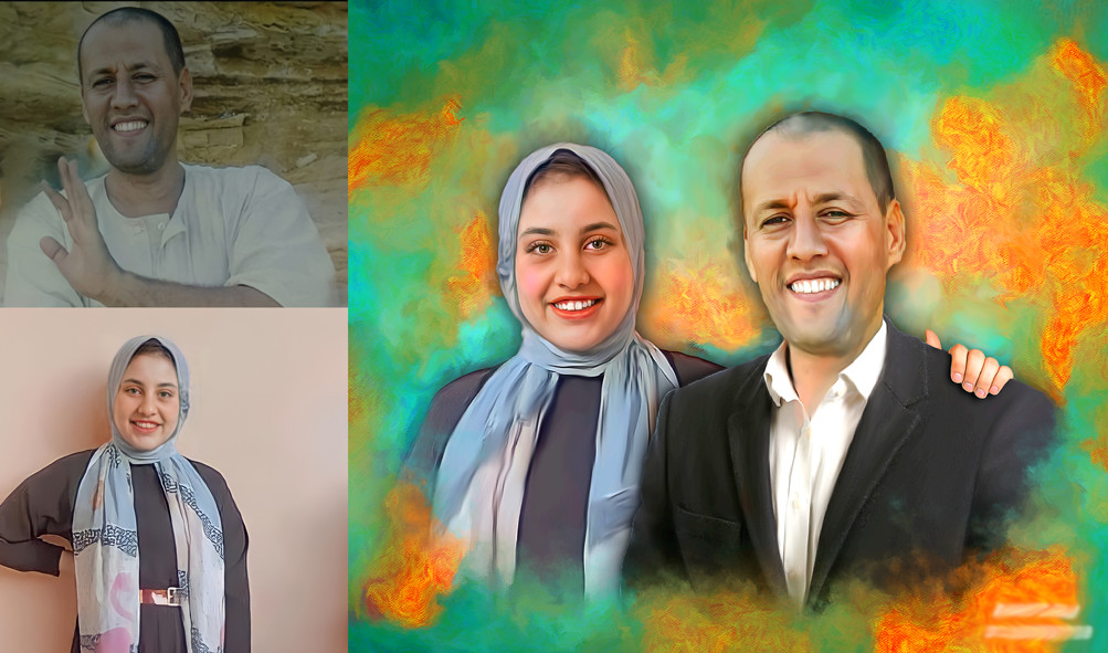 سأجمع لك صورتك مع صورة شخص اخر في صورة واحدة بافضل طرق الدمج