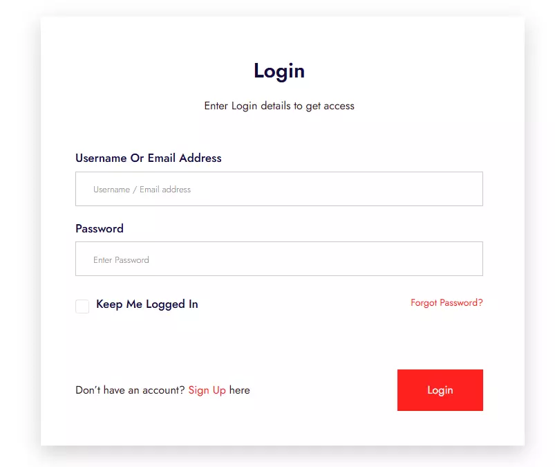 إنشاء واجهة تسجيل دخول وتسجيل حساب مع التحقق من البيانات