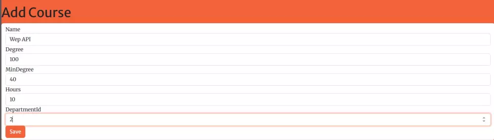 سأقوم بتصميم وتطوير واجهة مستخدم بسيطة واحترافية لنظام إدارة الدورات التدريبية باستخدام ASP.NET MVC، تشمل صفحات عرض الدورات وإضافة دورة جديدة، مع تنظيم الواجهة باستخدام تقنيات حديثة وكتابة كود نظيف قابل للتعديل حسب الطلب.