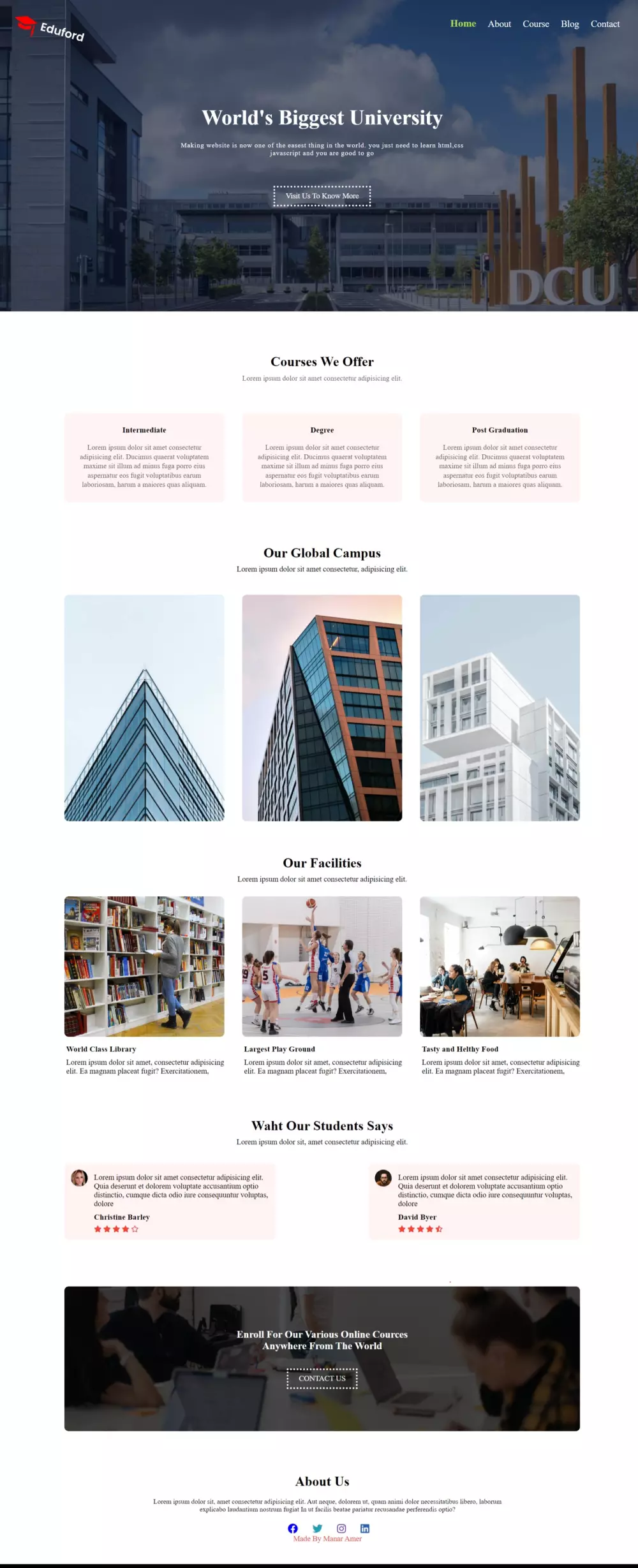 "تصميم صفحة ويب بسيطة وجذابة باستخدام HTML و CSS"