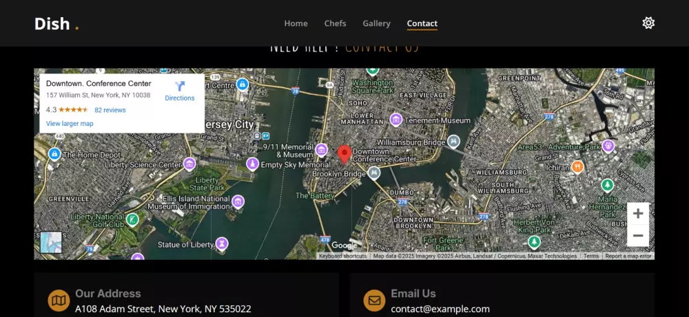 تصميم صفحة هبوط احترافية لمطعم "Dish"