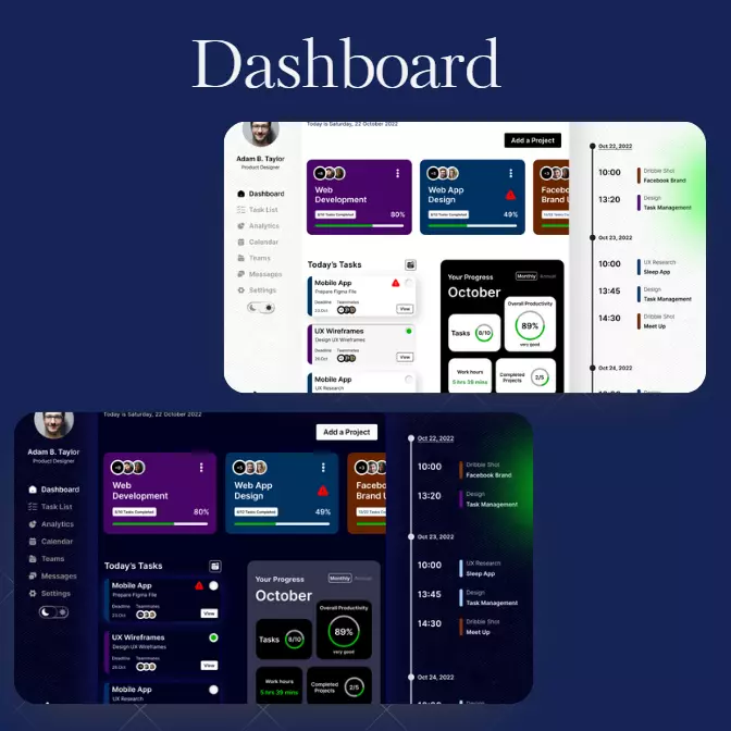 تصميم (UI UX) dashboard
