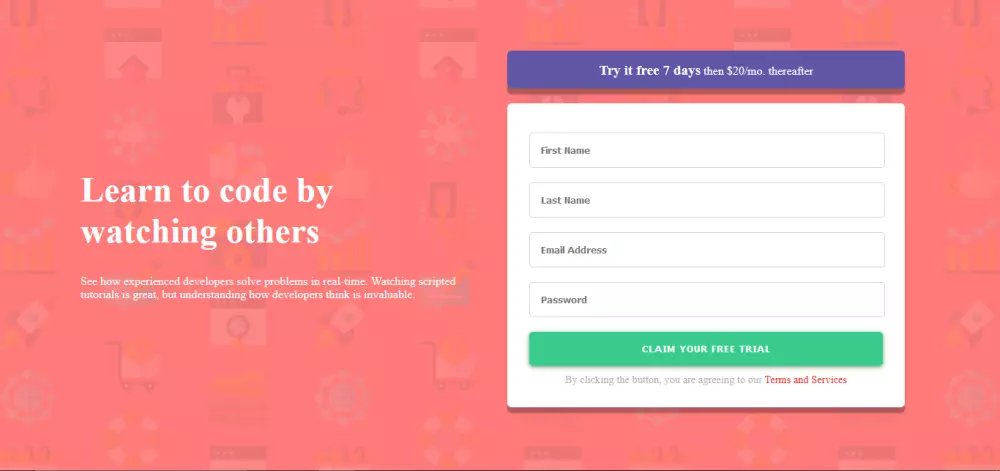 تصميم صفحة هبوط