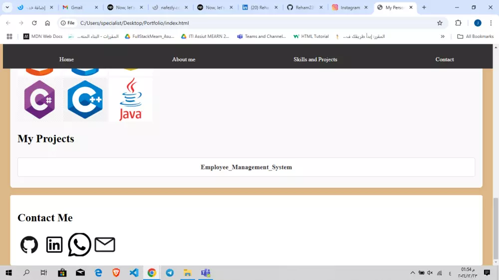 تصميم صفحة ويب باستخدام HTML,CSS,JSبشكل احترافى
